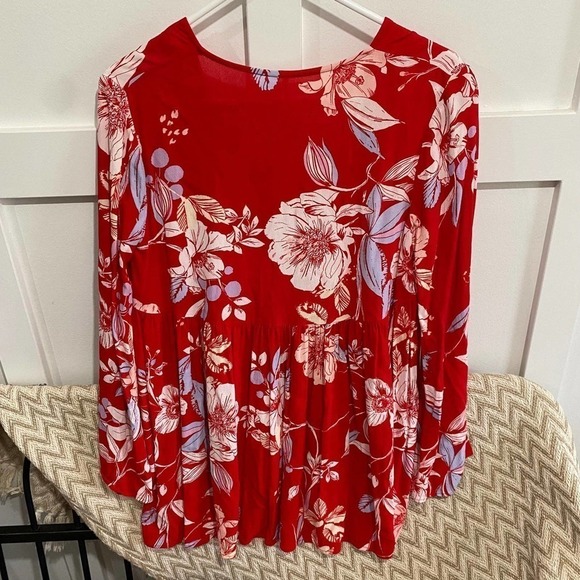 Free People Bella Print Tunic Blouse - Picture 7 of 7